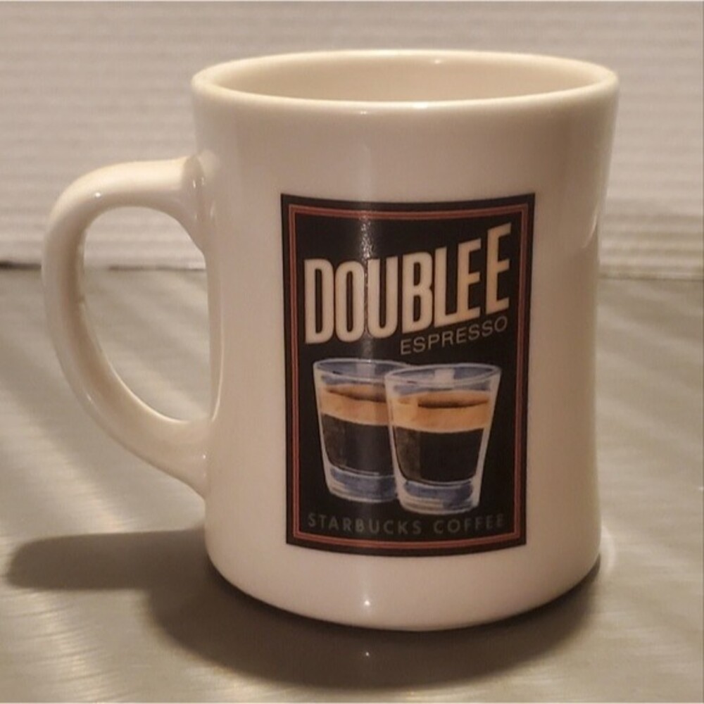 Vintage Starbucks Barista Series Coffee Mug 2002 DOUBLEE Espresso Handled Mug